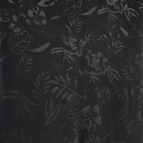 Cider women’s black white velvet  halter long floral dark academia overalls. S - Picture 4 of 9